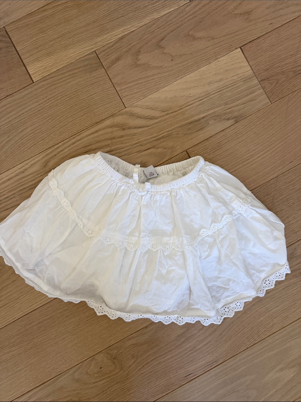 Old Navy White Tiered Eyelet Skirt